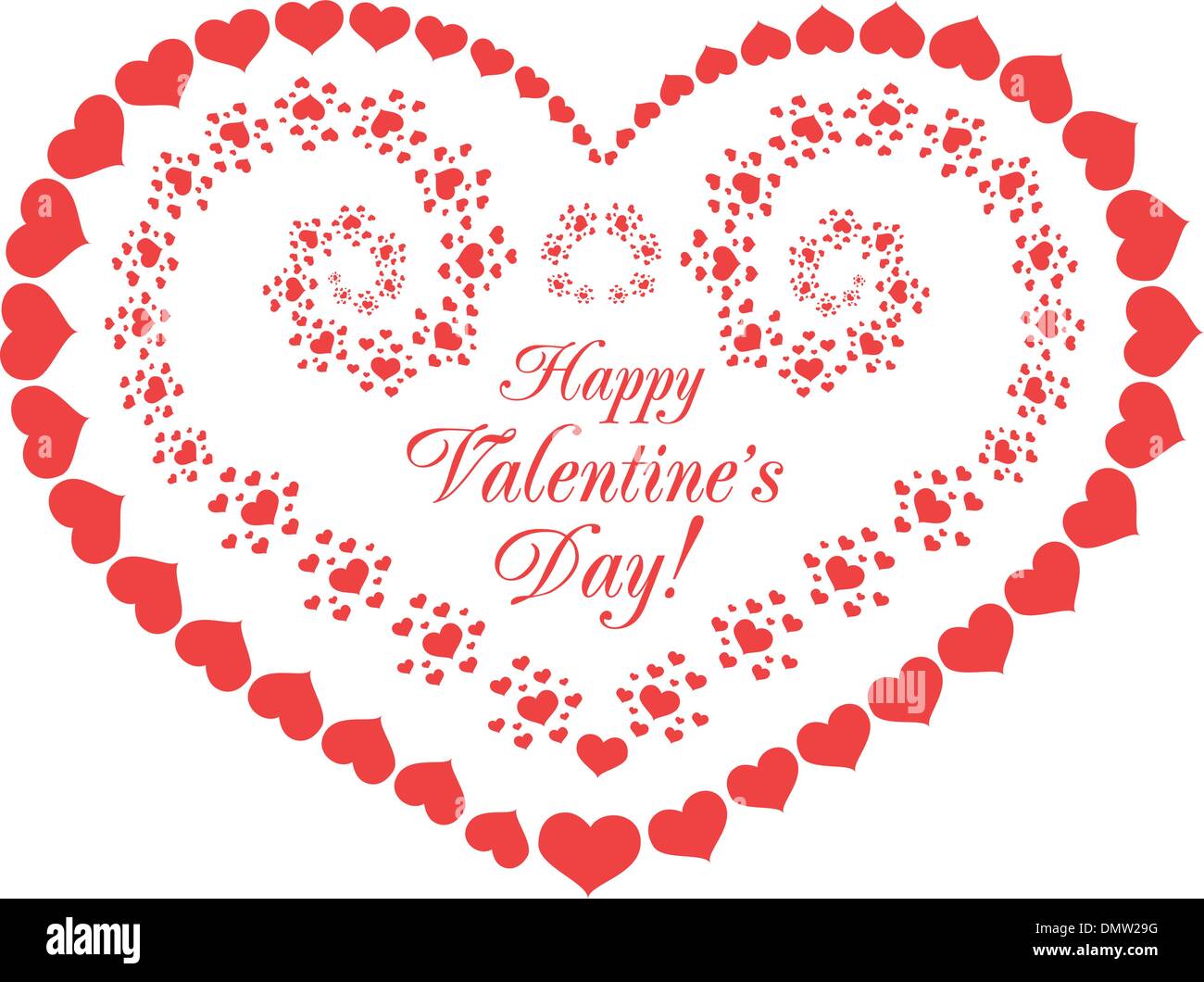 Valentine's day vector background with hearts Stock Vector