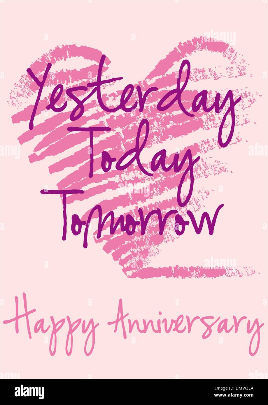 grungy happy anniversary heart Stock Vector