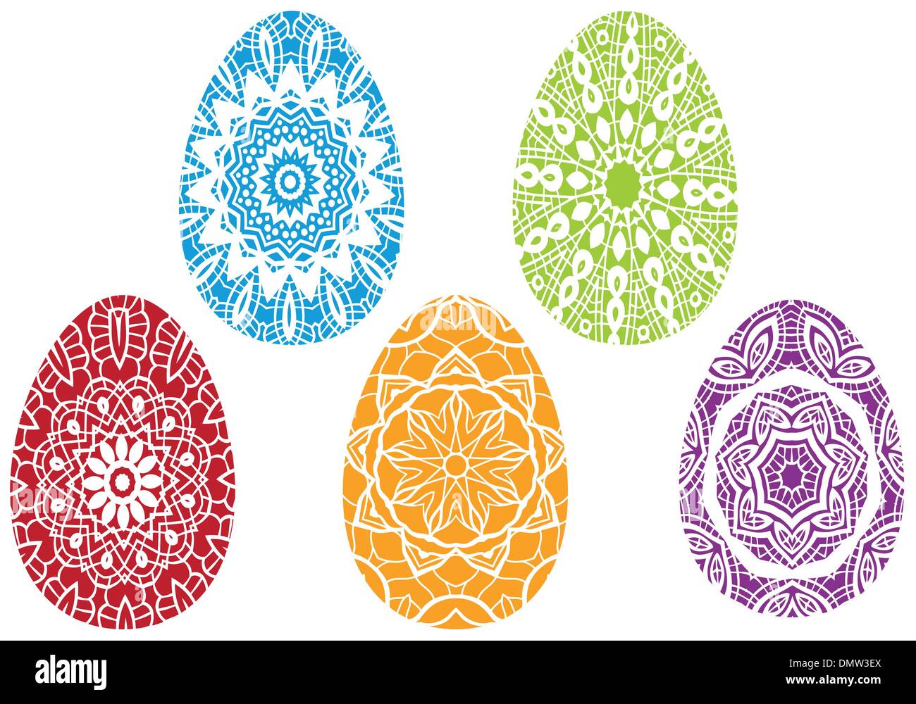 colorful easter eggs, vector Stock Vector