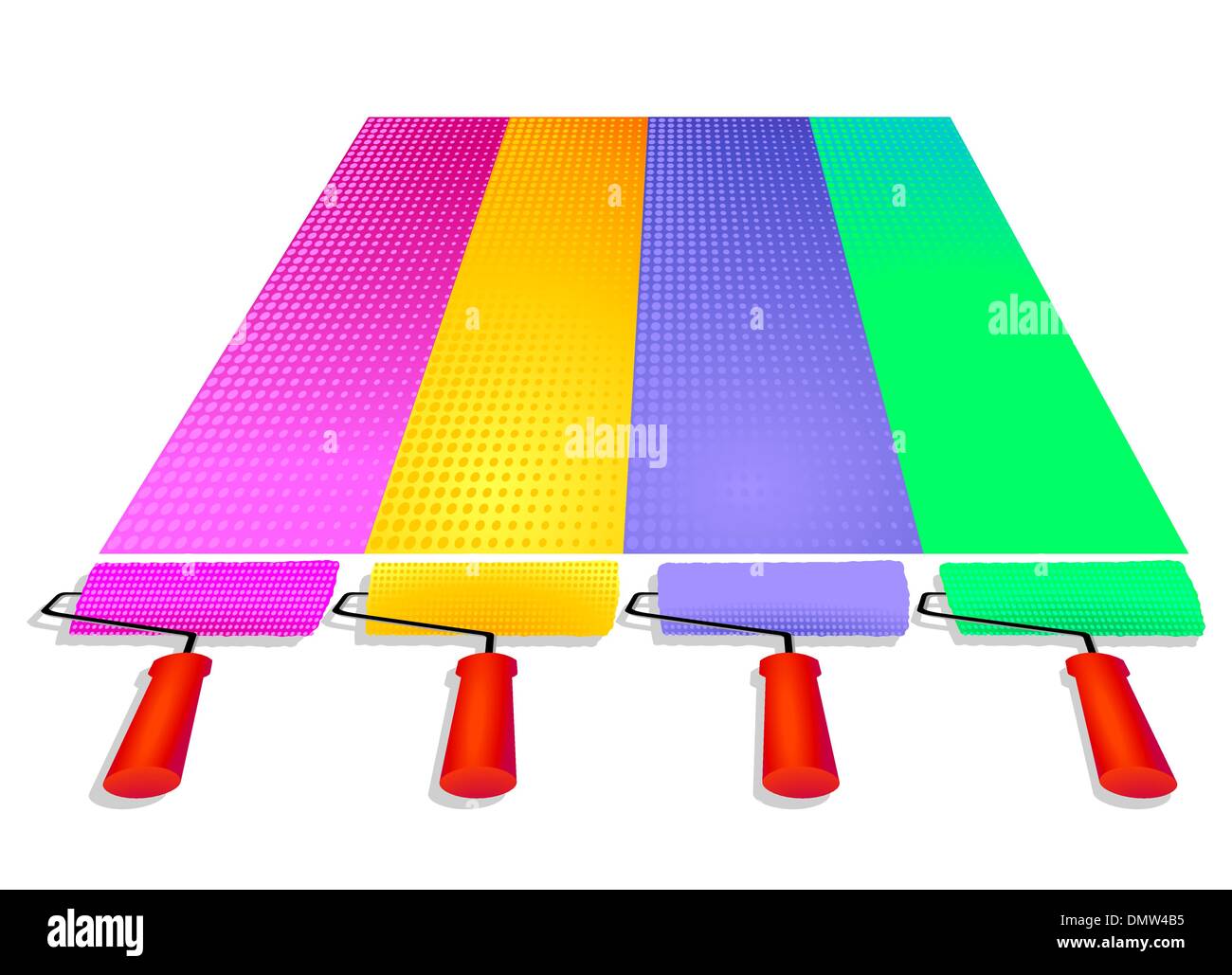 4 paint roller Stock Vector Image & Art Alamy