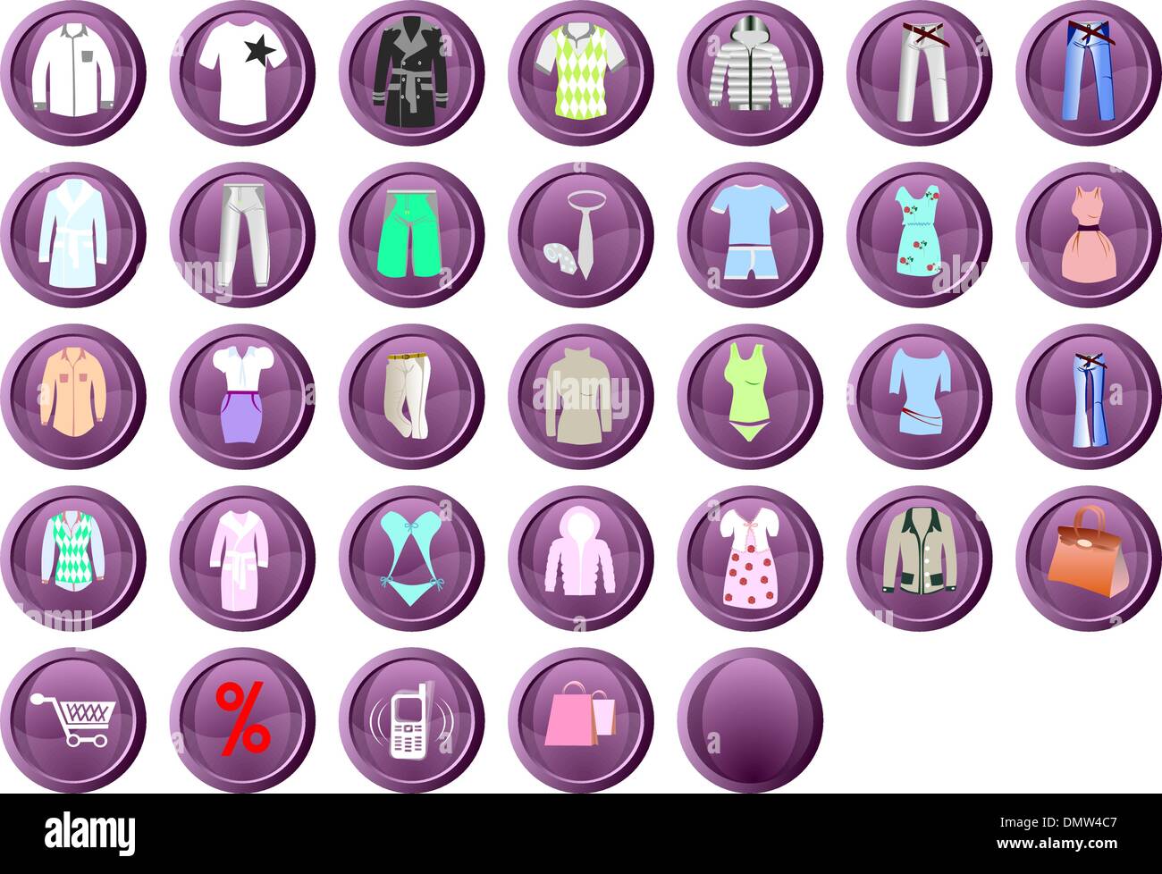 icons for the site for the sale of clothing Stock Vector Image & Art ...