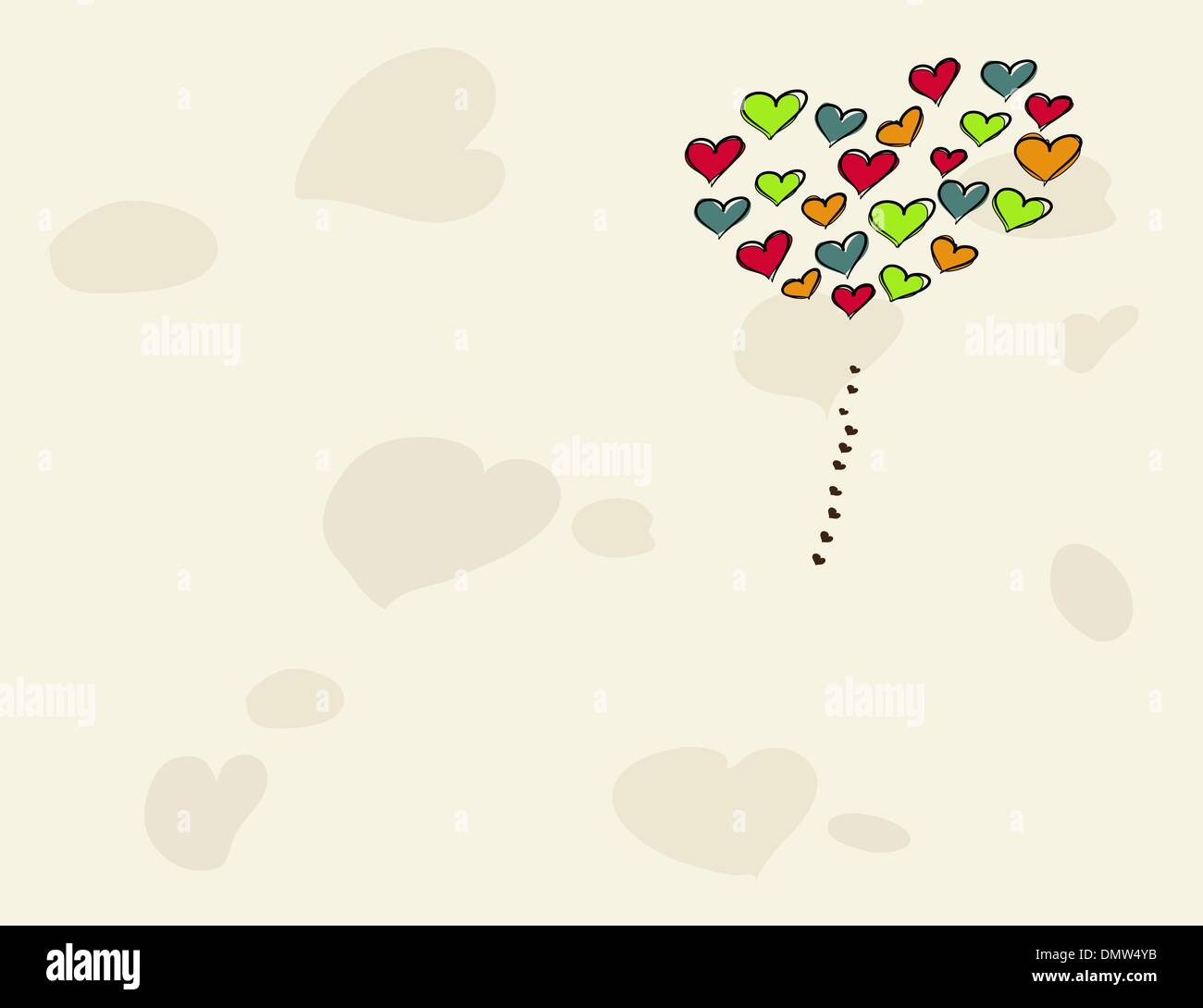 balloon in form of love heart Stock Vector Image & Art - Alamy