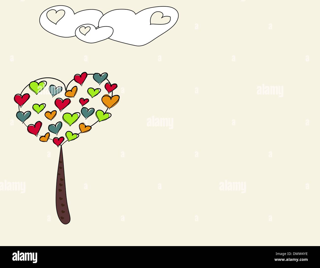 abstract heart tree Stock Vector Image & Art - Alamy