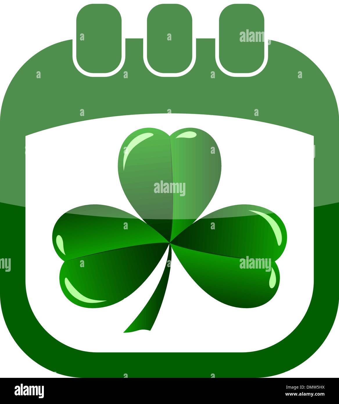 icon St Patrick Day in a calendar Stock Vector