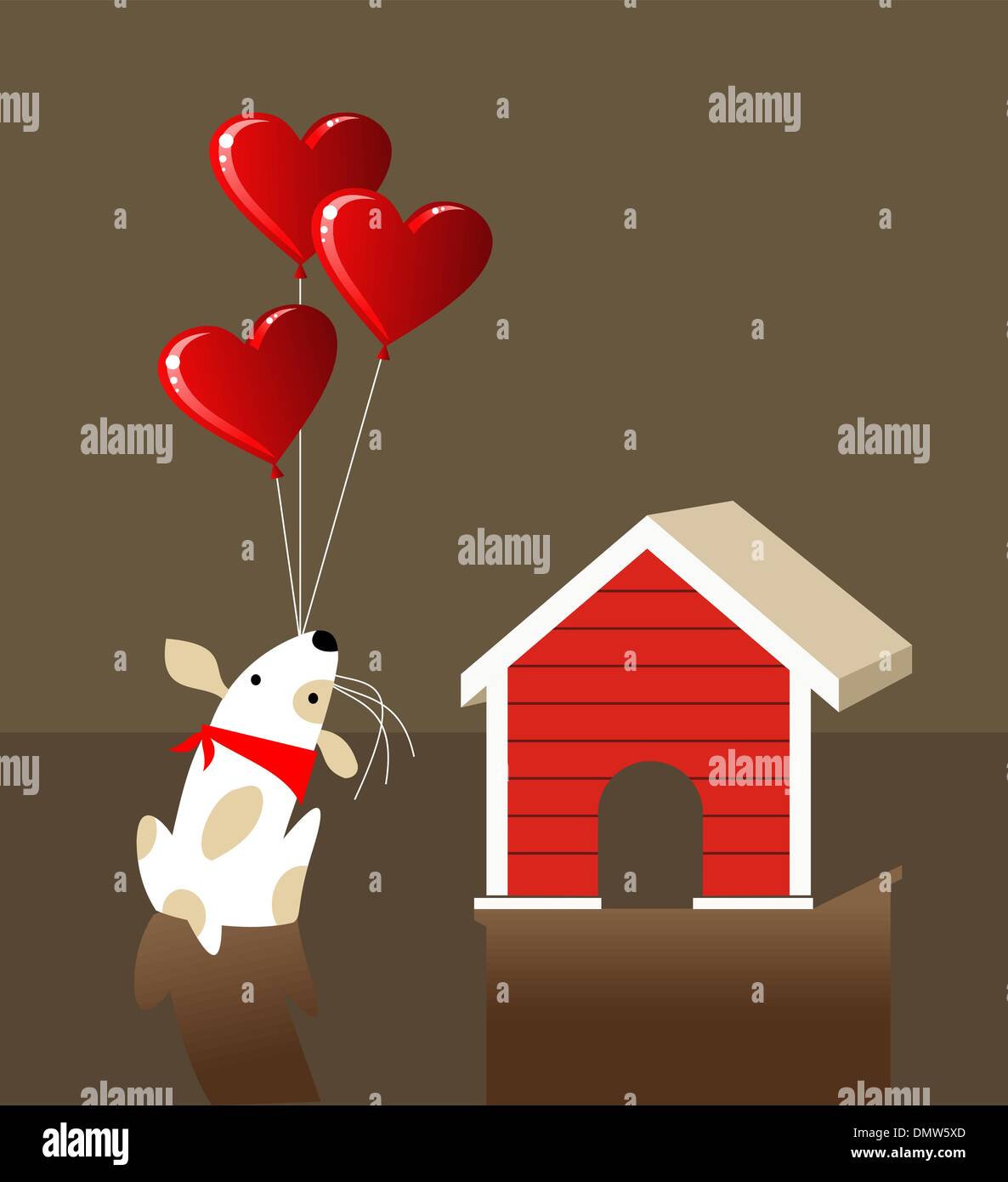 The dog and cat Valentines love Stock Vector Image & Art Alamy
