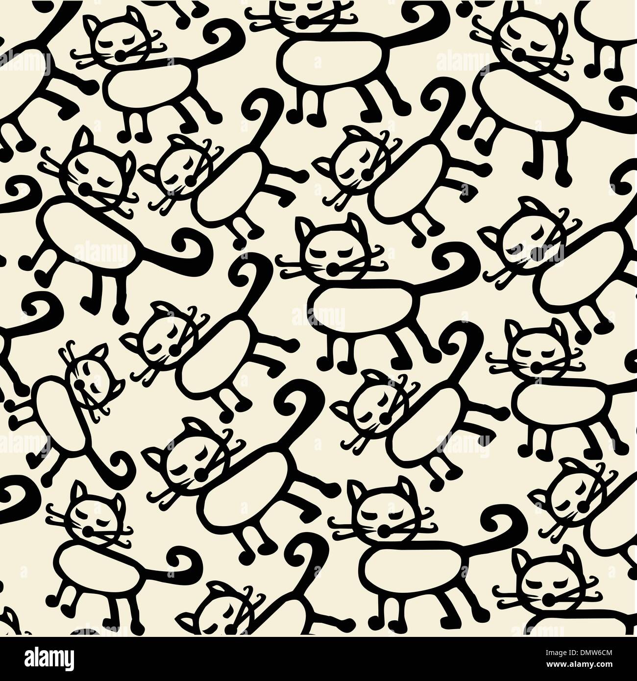 mimi cats on background Stock Vector