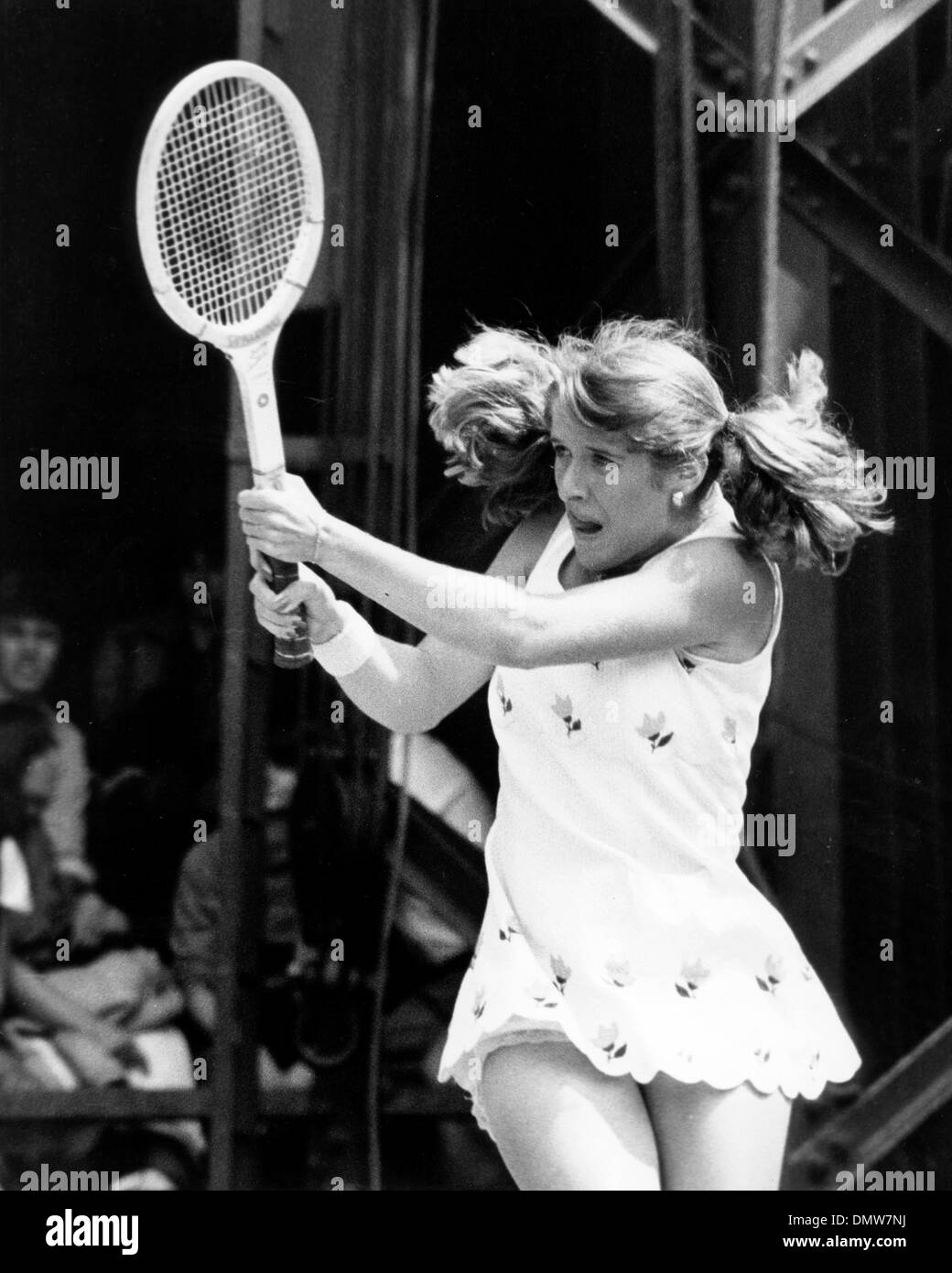 June 30, 1980 - London, England, U.K. - Tennis player TRACY AUSTIN playing against T. Holladay in the ladies singles at the Wimbledon Championships. (Credit Image: © KEYSTONE Pictures USA/ZUMAPRESS.com) Stock Photo
