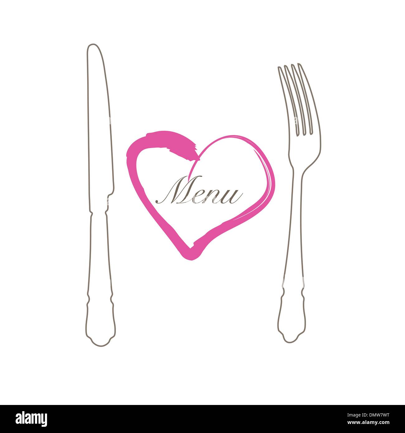 menu card with heart Stock Vector Image & Art Alamy