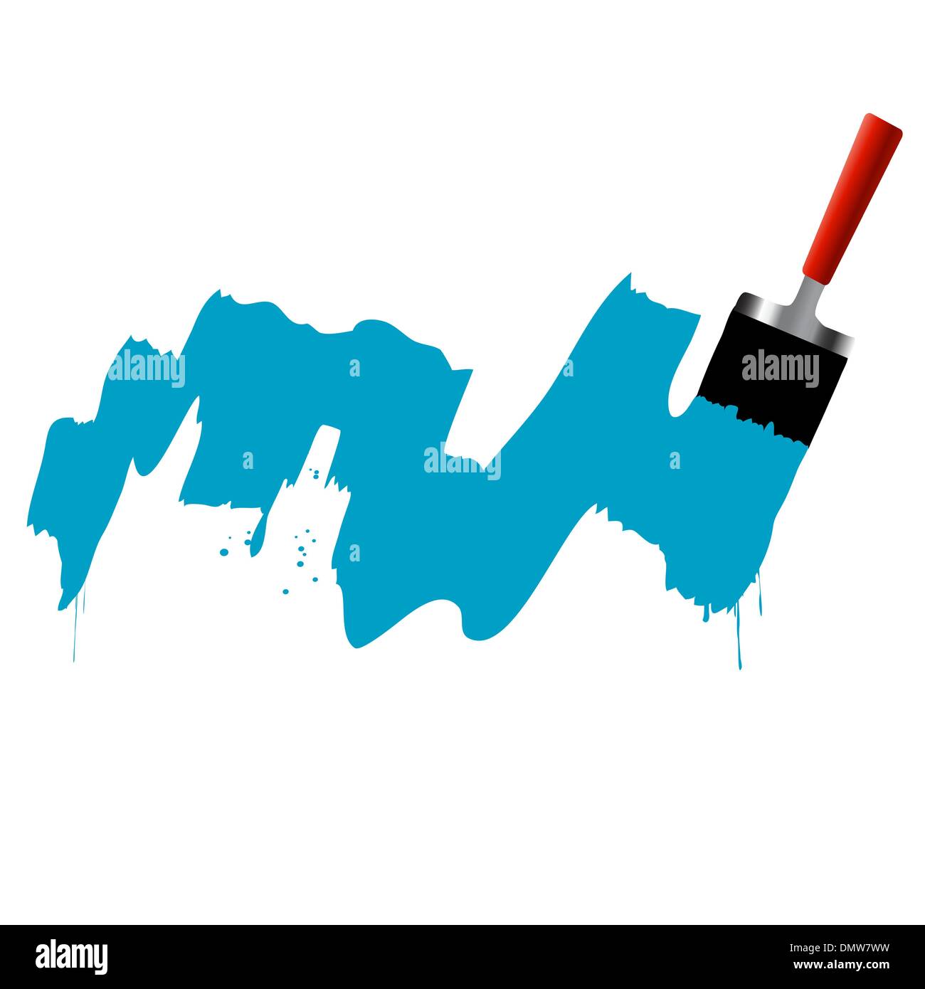 brush and blue paint Stock Vector Image & Art - Alamy
