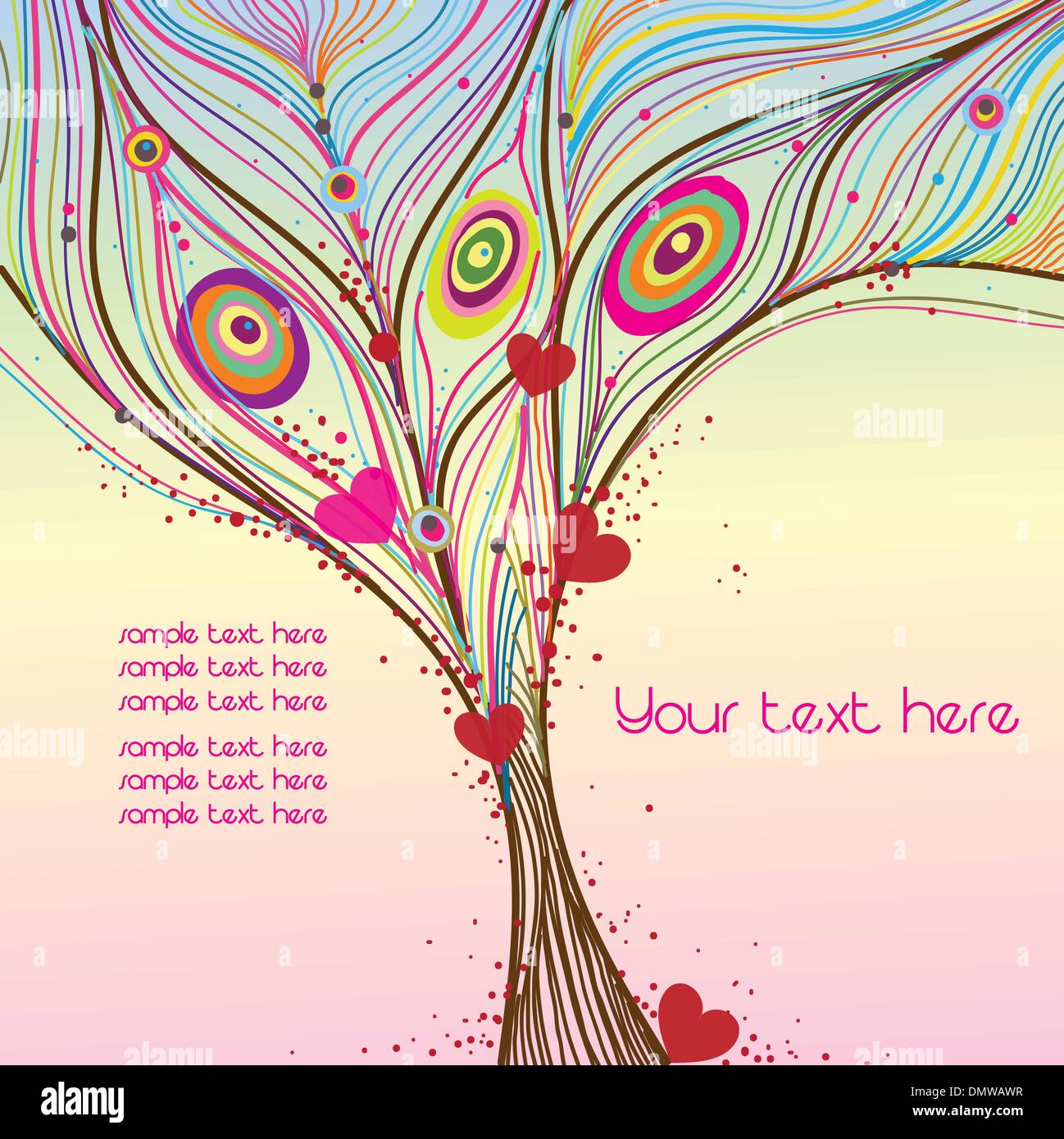 Valentine's Day Greeting card, vector illustration Stock Vector Image ...