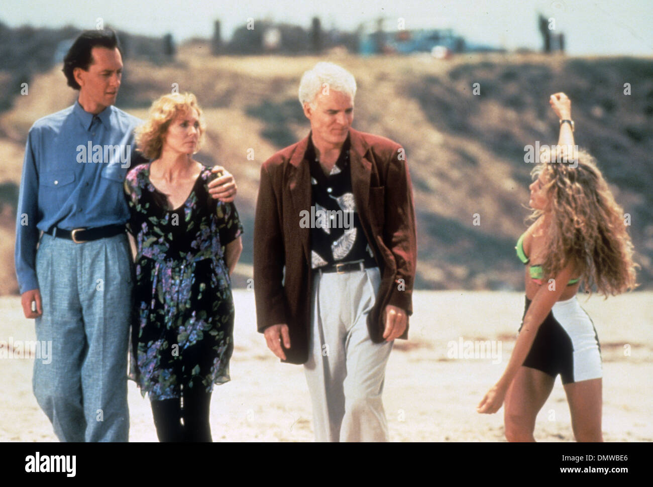 L.A. STORY 1991 Carolco Pictures film with from left: Richard E. Grant, Steve Martin, Victoria Tennant and Sarah Jessica Parker Stock Photo