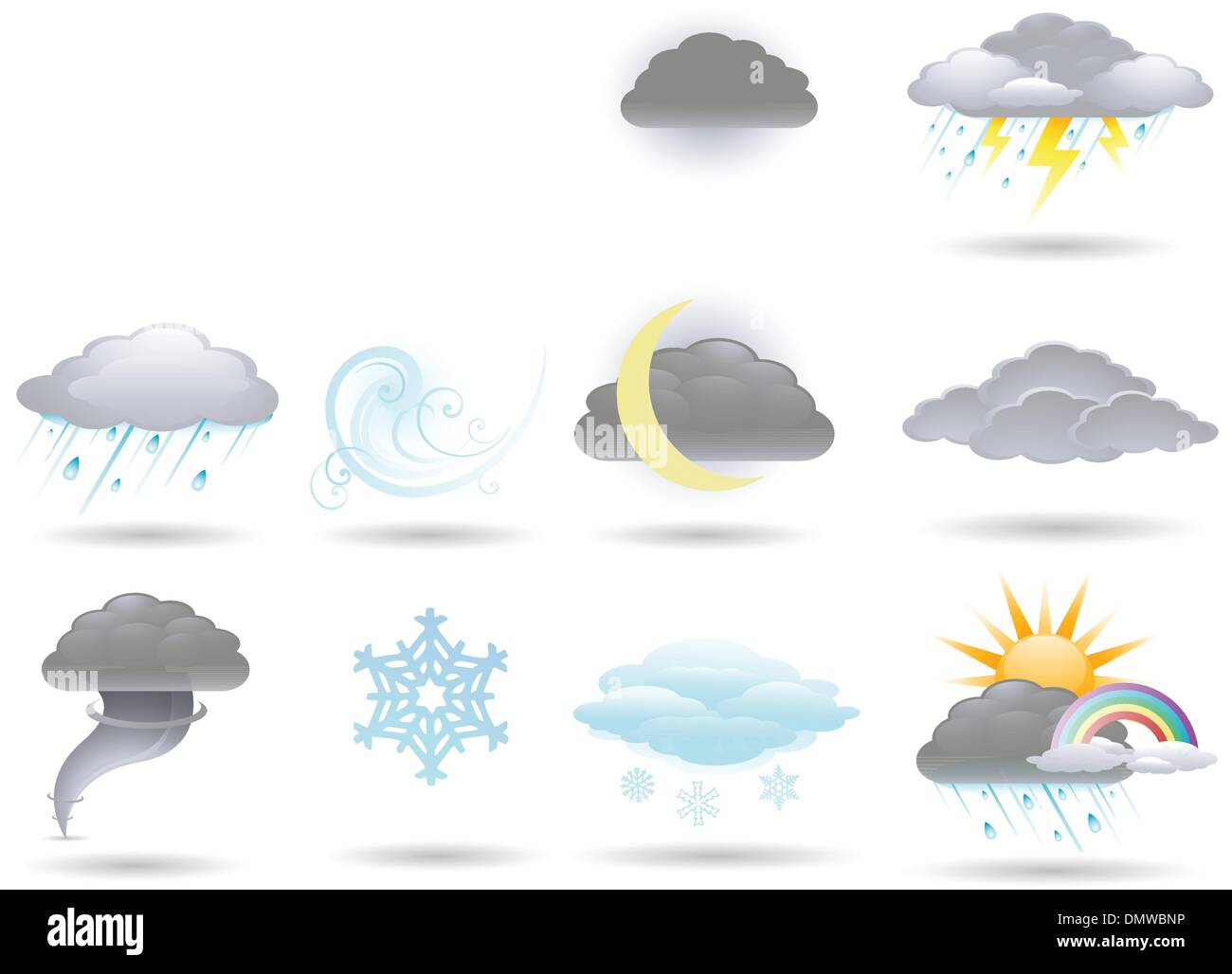 Vector weather icons collection Stock Vector Image & Art - Alamy