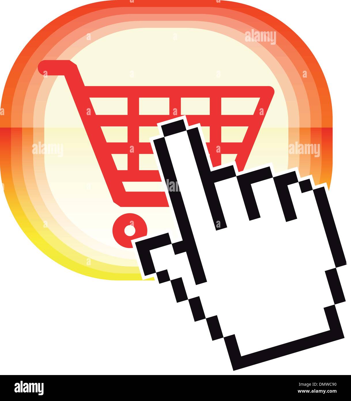 Add item to basket Stock Vector