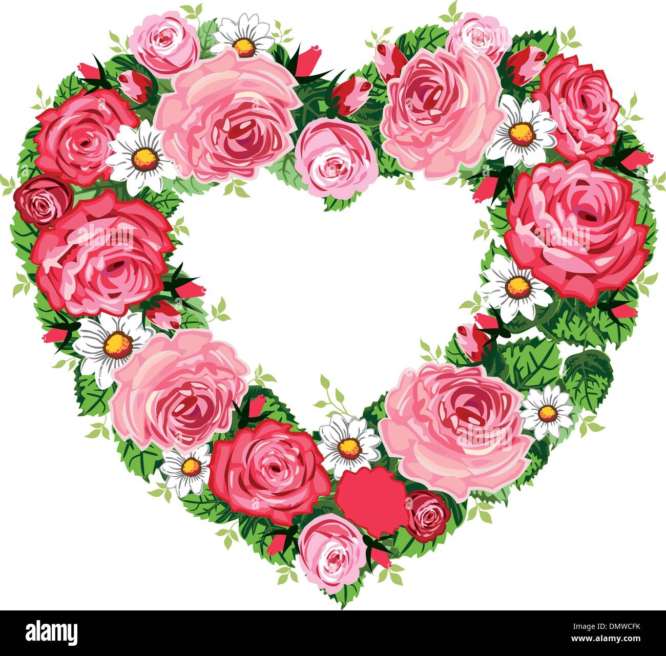 Red roses heart symbol love Stock Vector Images - Alamy