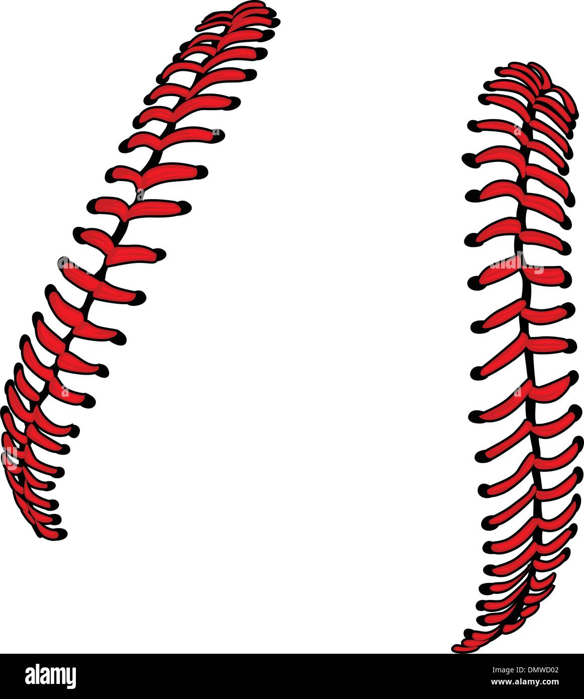 Baseball Laces or Softball Laces Vector Image Stock Vector