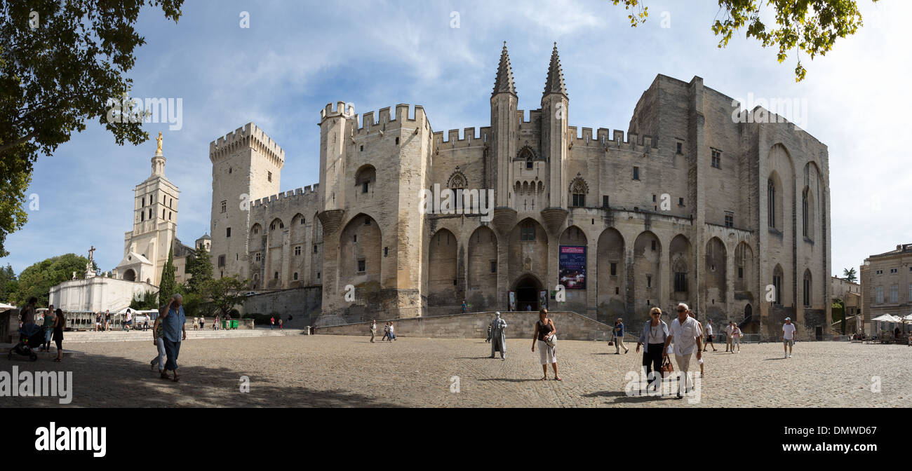 The Square outside the Papal Palace, Avignon, France. Europe. Stock Photo