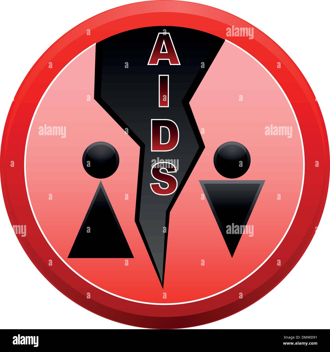 Stop AIDS. Stock Vector