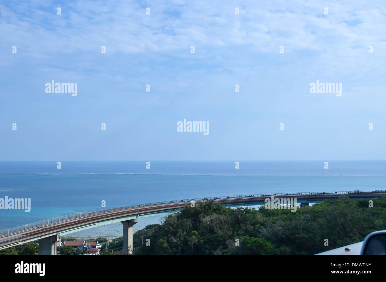 Nirai Kanai Bridge in Nanjo City at the western part of Okinawa in Japan Stock Photo
