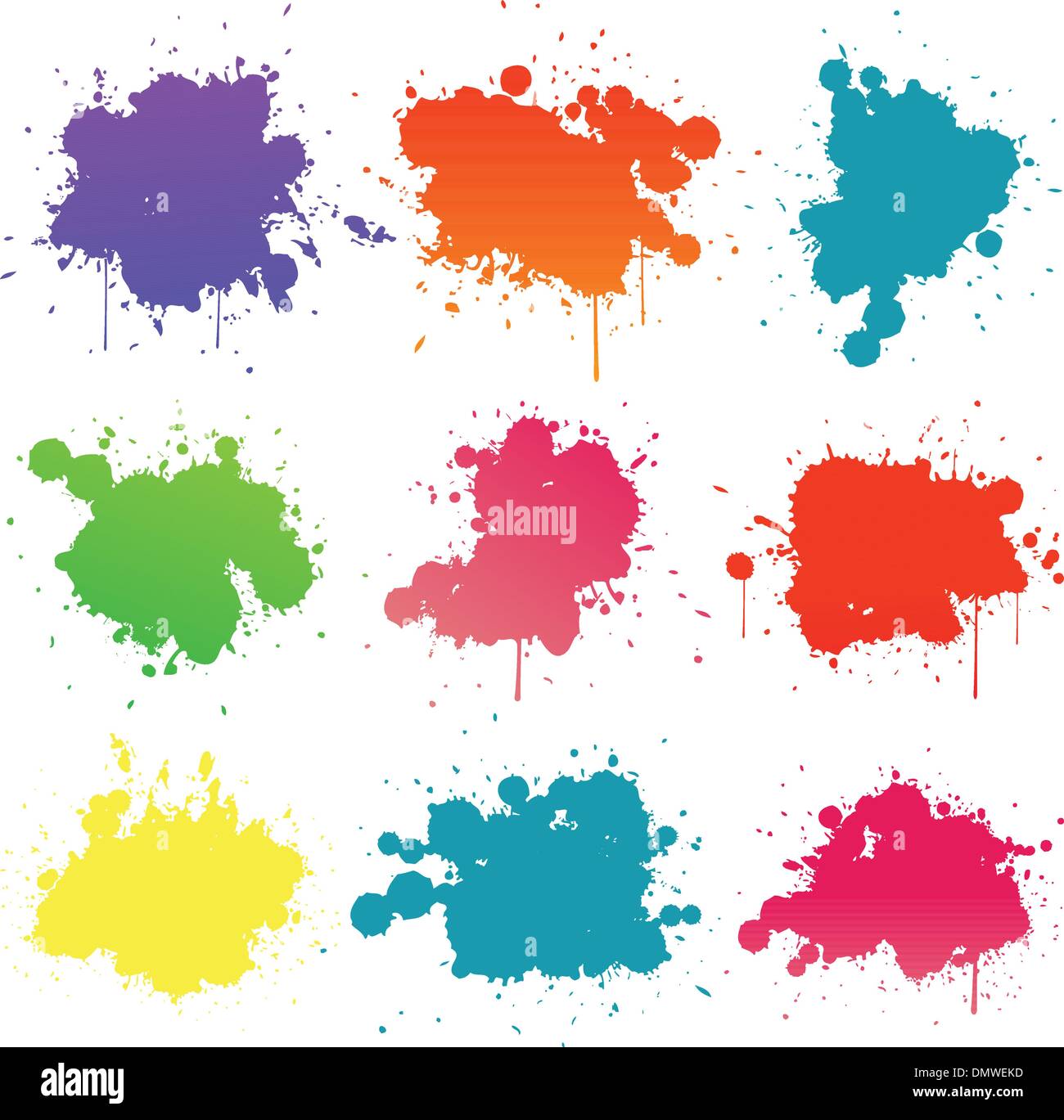 colorful paint splat Stock Vector