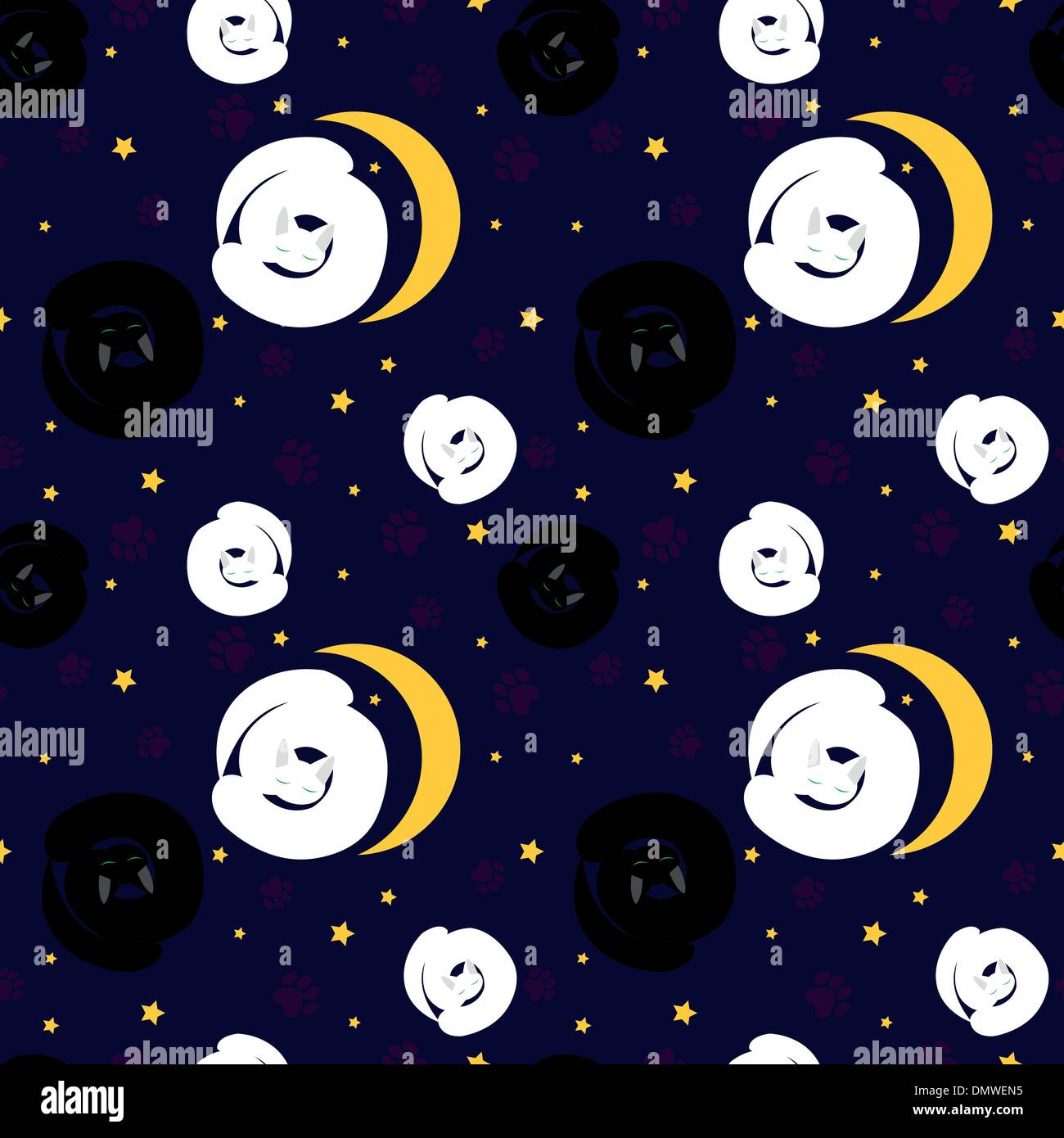 Seamless pattern of the cats Stock Vector Image & Art - Alamy