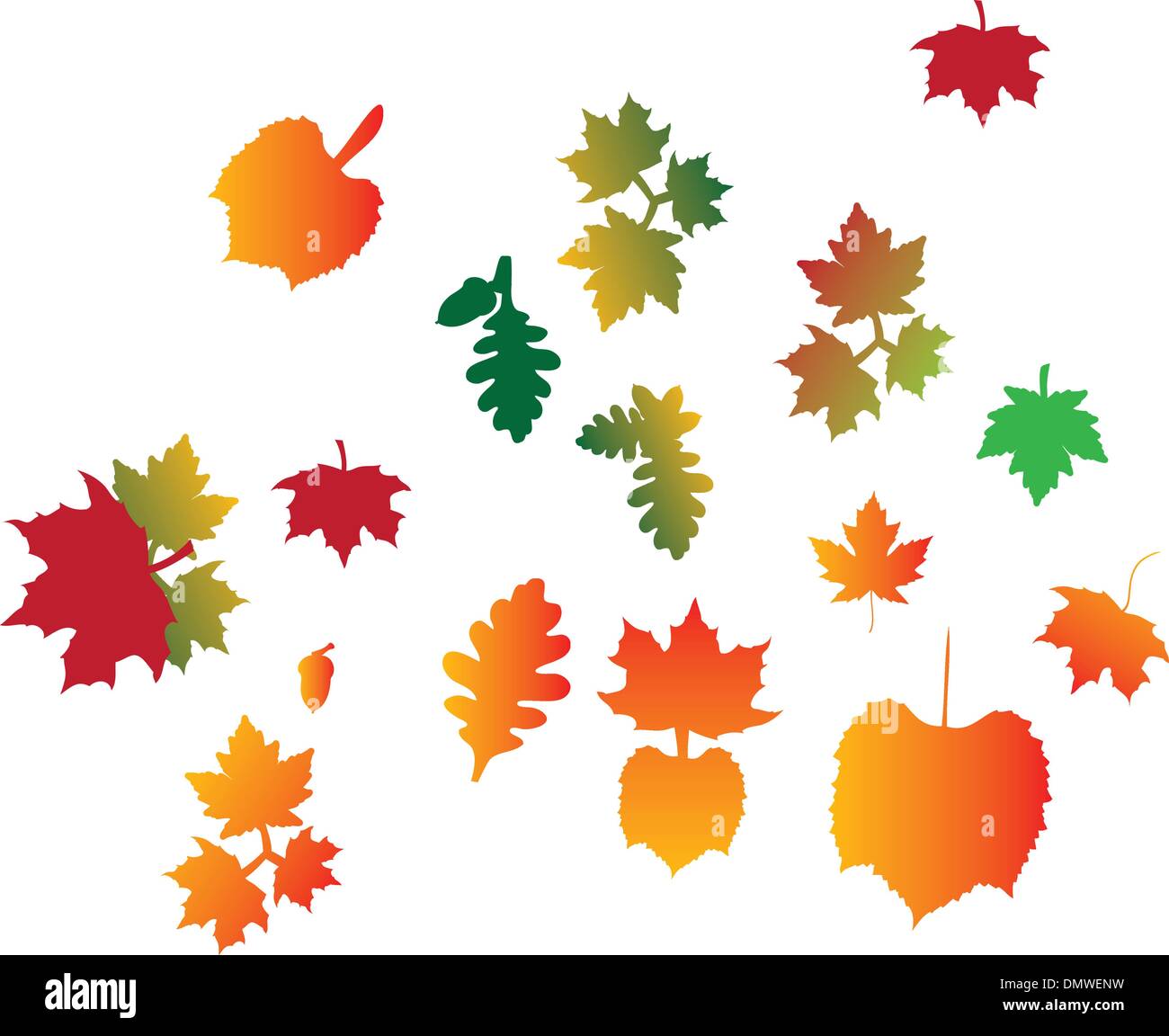 Fall Leaves - Vector Nature Stock Vector