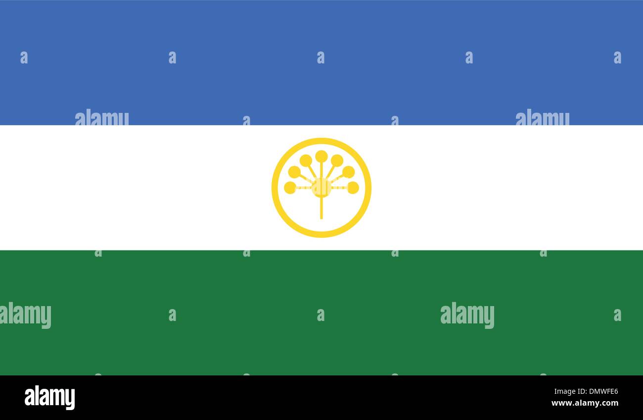 Bashkortostan Flag Stock Vector