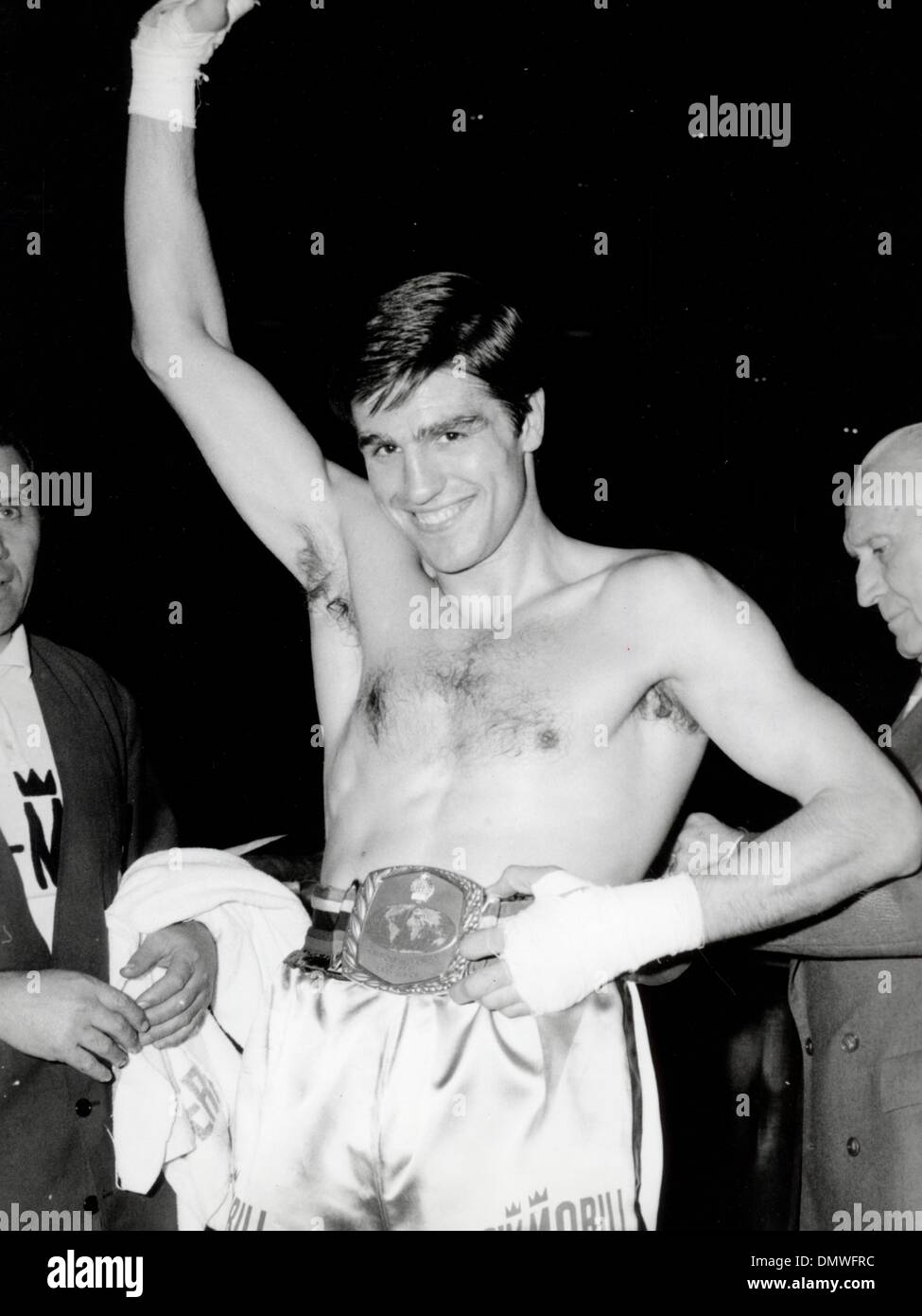 Dec. 17, 1965 - Rome, Italy - Boxer NINO BENVENUTI is a middleweight boxing  champion who competed in the Olympic Games as well as won the Val Barker  Trophy. PICTURED: Benvenuti retains