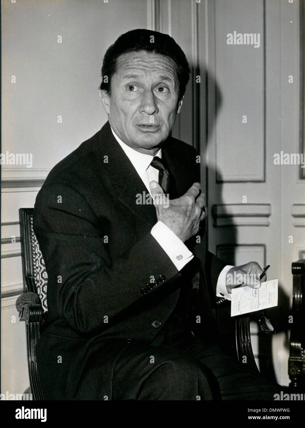 May 02, 1968; Paris, France; JEAN DE BEAUMONT President of the Olympic Commitee. (Credit Image: © KEYSTONE Pictures USA) Stock Photo