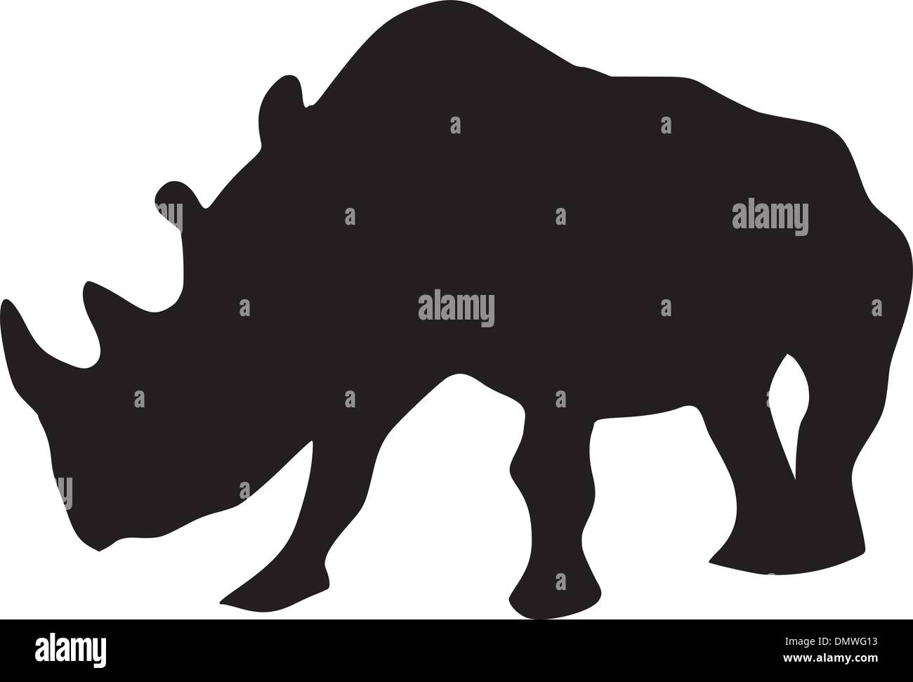 illustration of rhinoceros Stock Vector Image & Art - Alamy