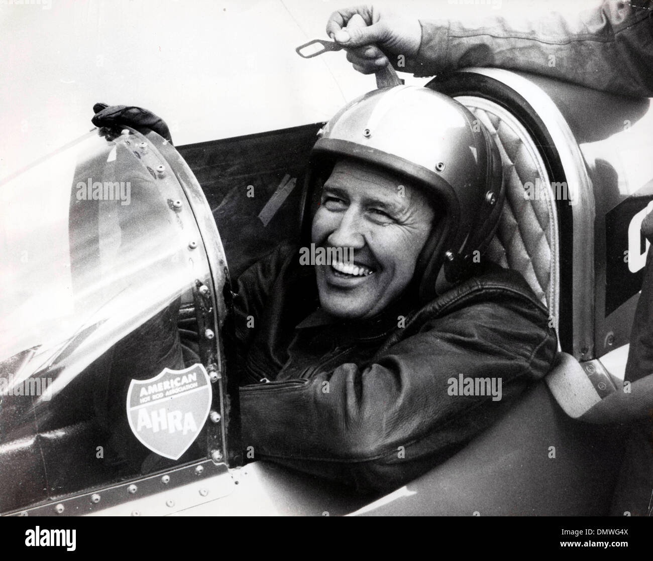 Mar 20, 1970; Salisbury, UK; Driving his green monster at Hurn airport, Bournemouth yesterday, American driver ART ARFONS, three times holder of the world land speed record, yesterday reached a speed of nearly 300 m.p.h.. He hopes to take the record back from another American Craig Breedlove, in the United States this year. The record stands at 613 m.p.h.. yesterday's speed was the Stock Photo