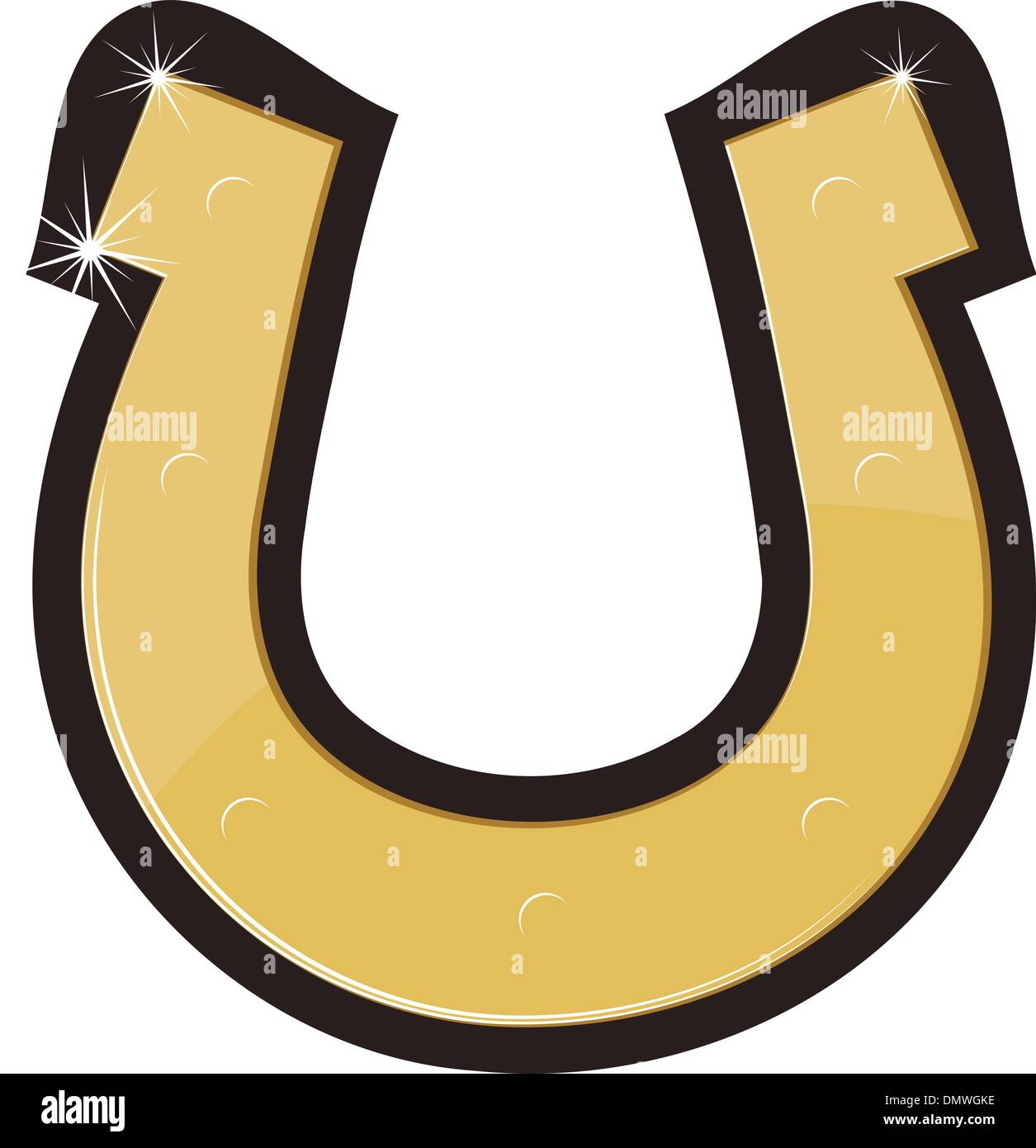 Golden horseshoe Stock Vector
