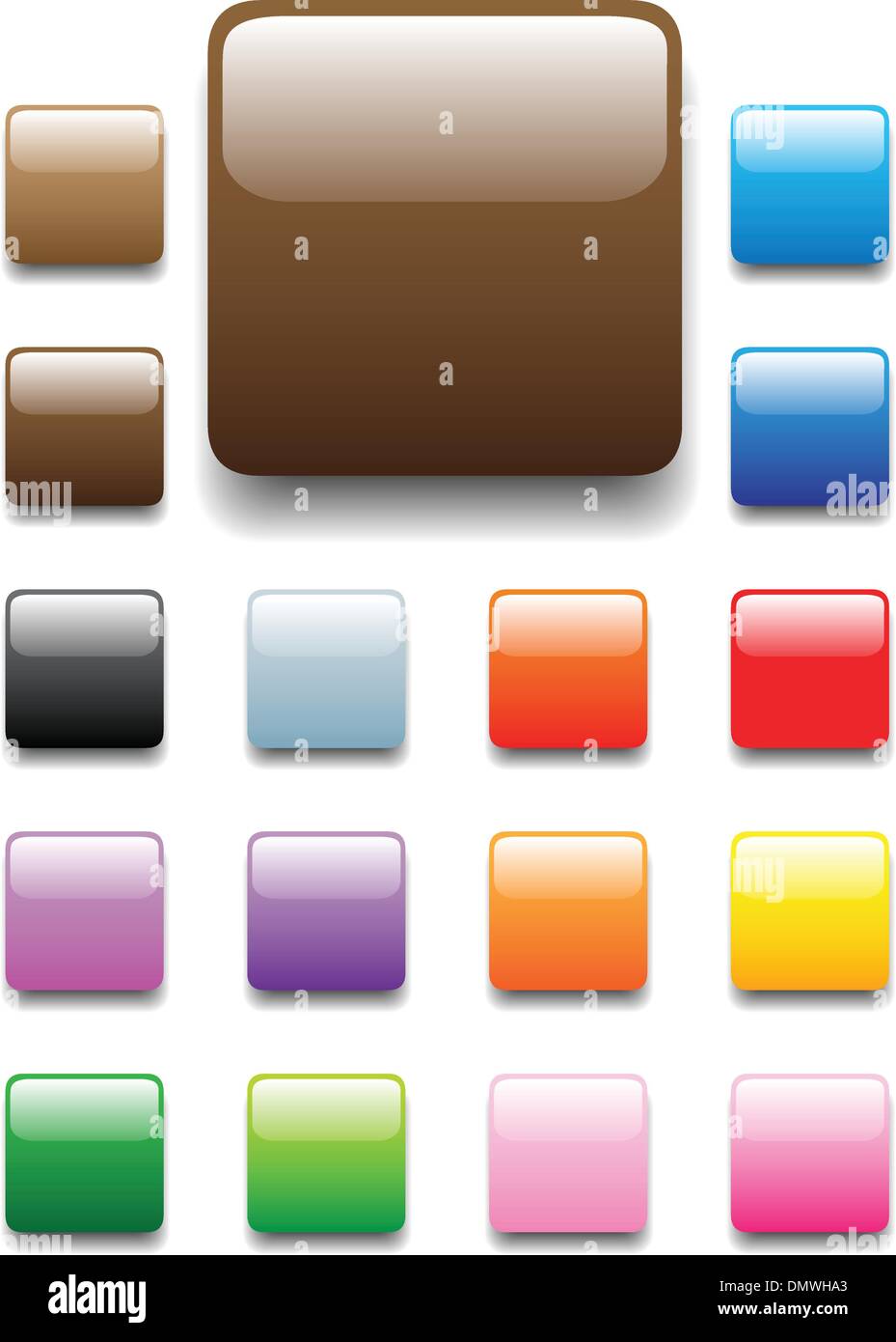 shiny square buttons Stock Vector Image & Art - Alamy