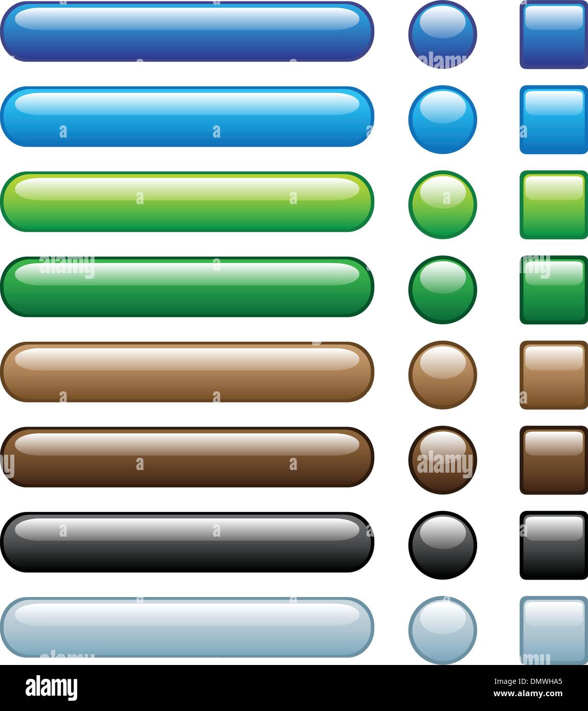 web buttons, with embed looking-set1 Stock Vector Image & Art - Alamy