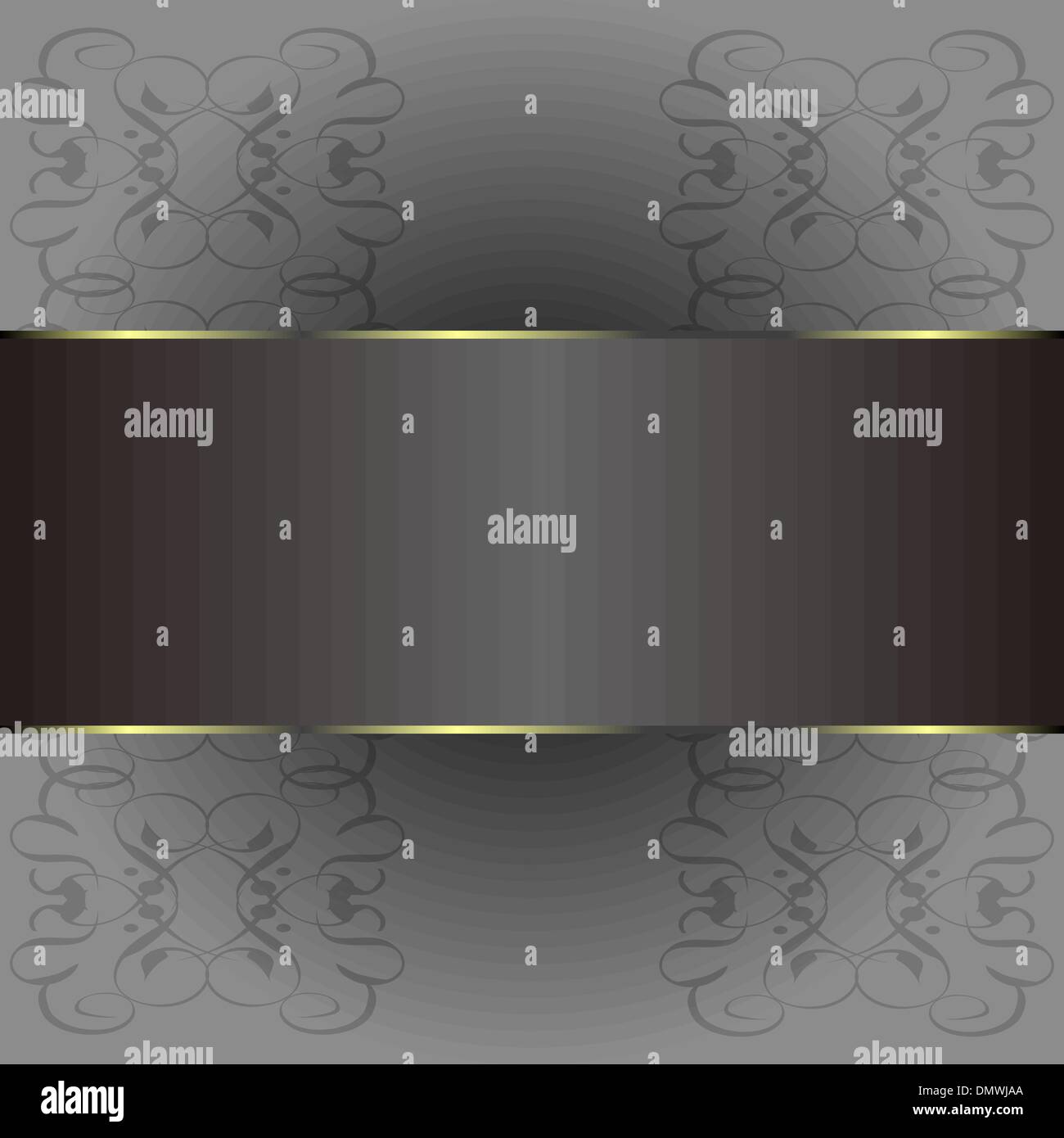 Abstract background with gold banner, vector Stock Vector