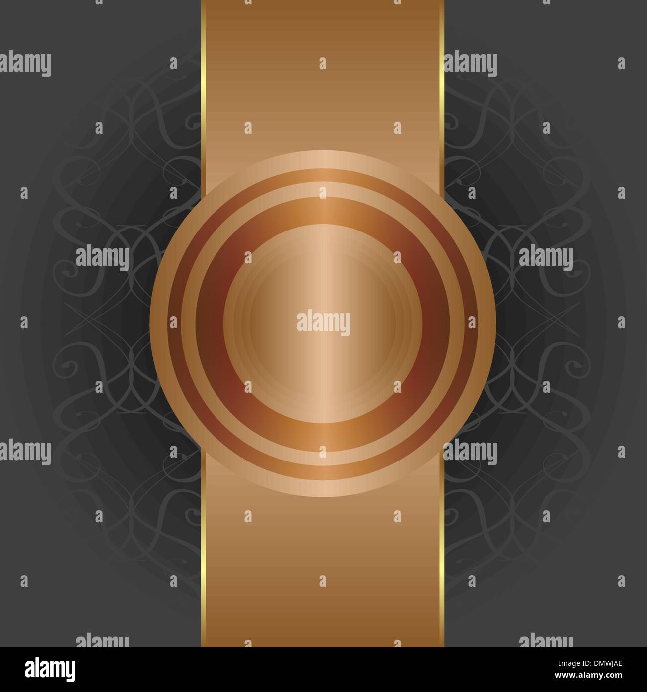 Abstract background with gold banner, vector Stock Vector Image & Art