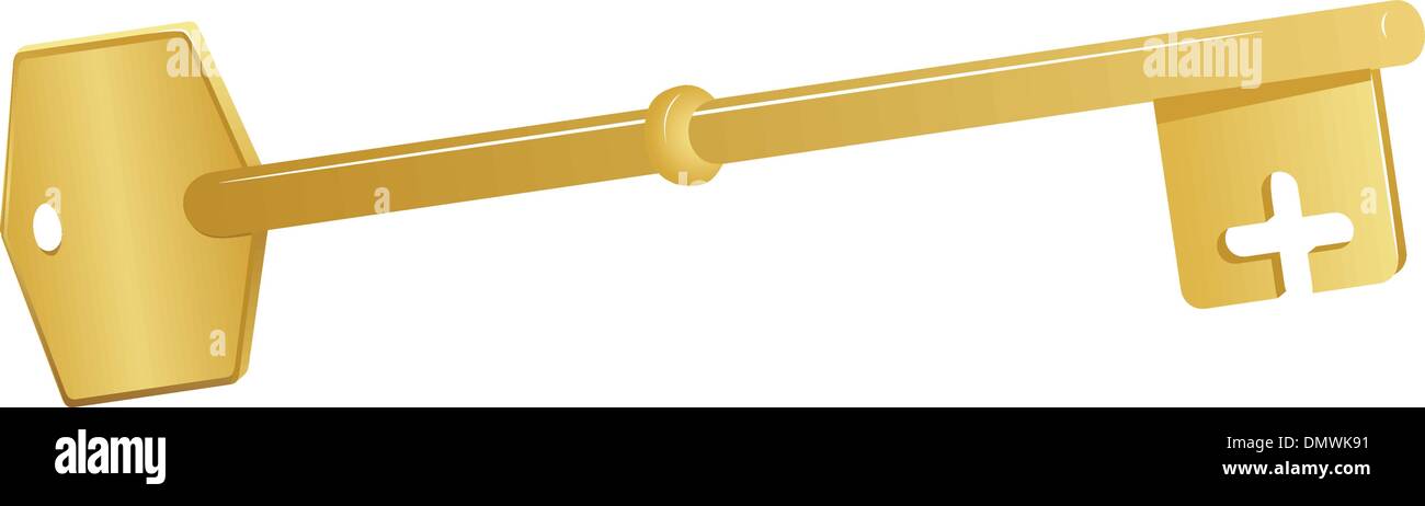 Vintage golden key. vector Stock Vector Image & Art - Alamy