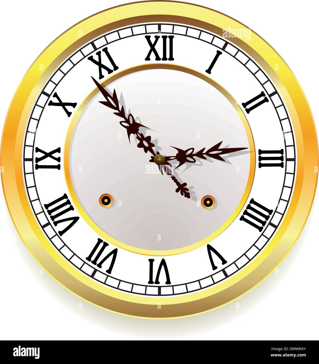 vector golden clock Stock Vector Image & Art Alamy