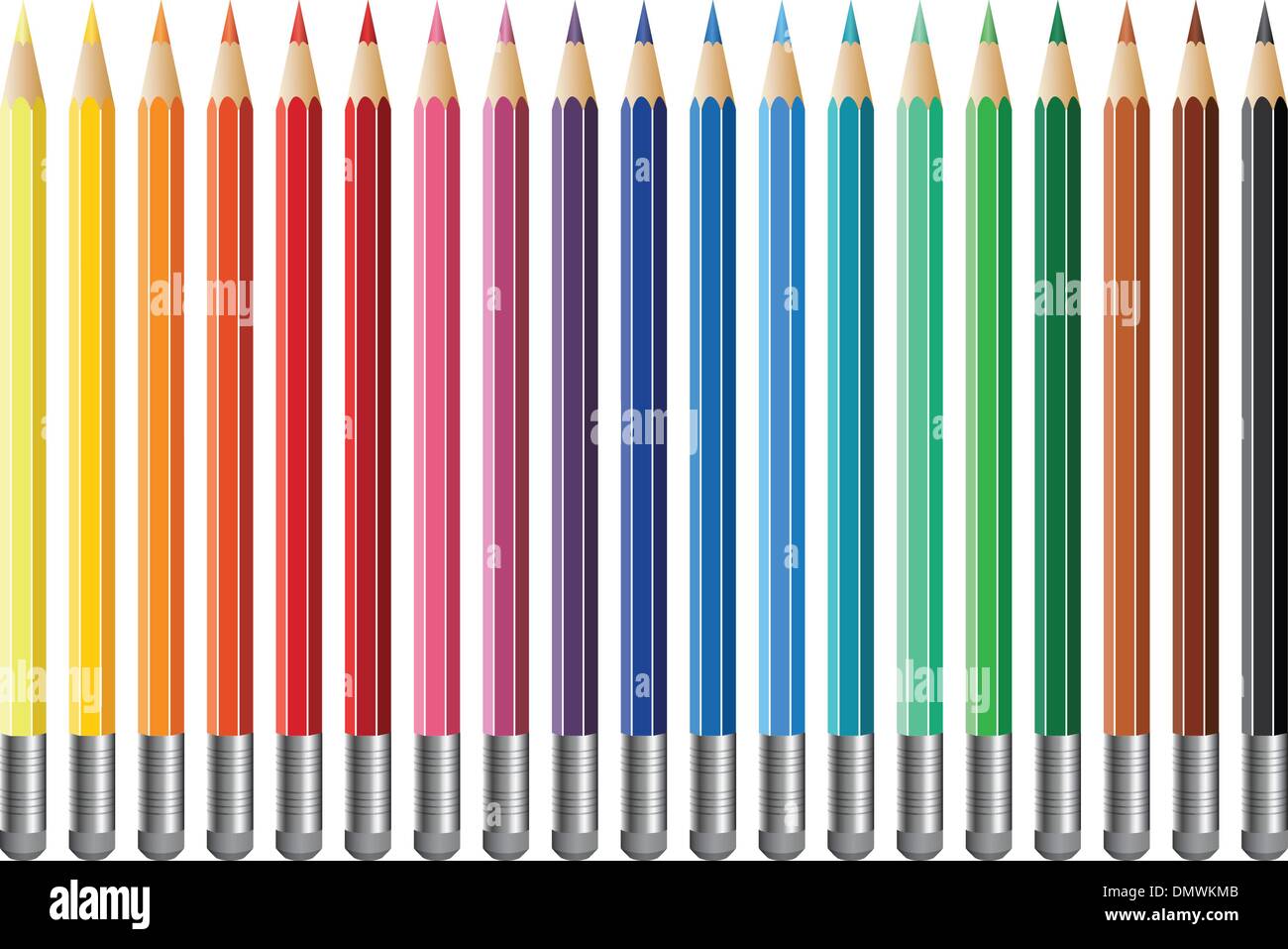 Realistic vector color pencils in glass isolated on white background Stock  Vector Image & Art - Alamy