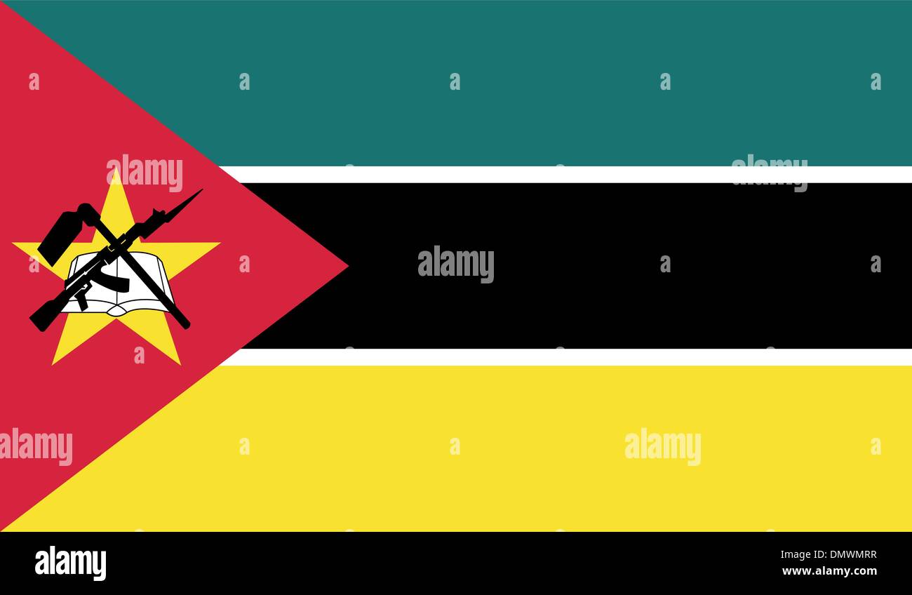 Mozambique Flag Stock Vector