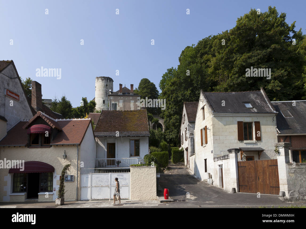 Chateau Saint-Aignan at the top of the town, back way up the hill from the riverside car park Stock Photo