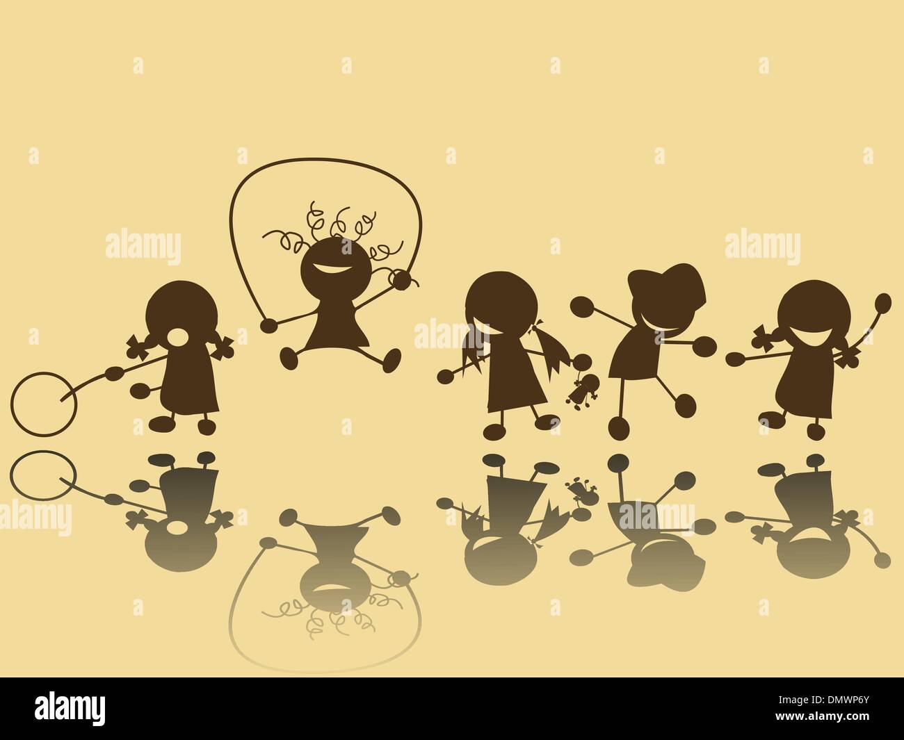 Cartoon group children playing Stock Vector Images - Alamy