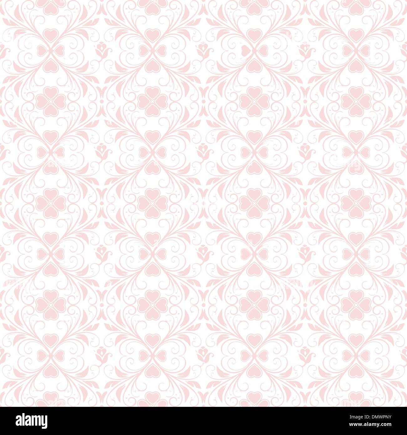 Seamless Floral and heart Pattern Stock Vector Image & Art - Alamy