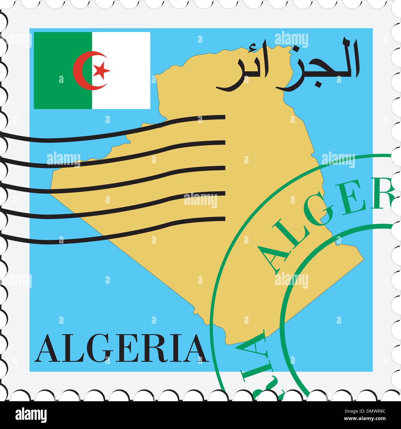 mail to/from Algeria Stock Vector