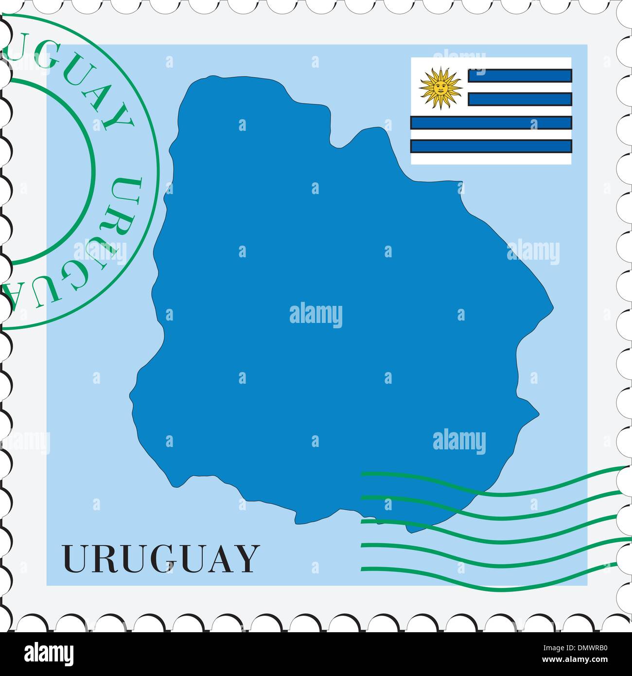mail to/from Uruguay Stock Vector