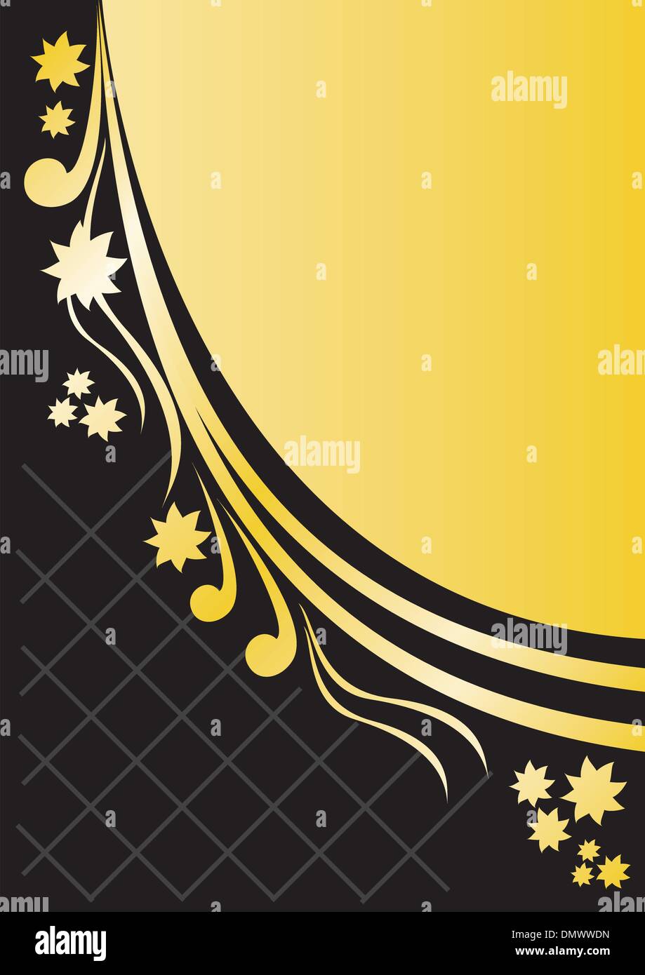 black-gold vector decorative card Stock Vector Image & Art - Alamy