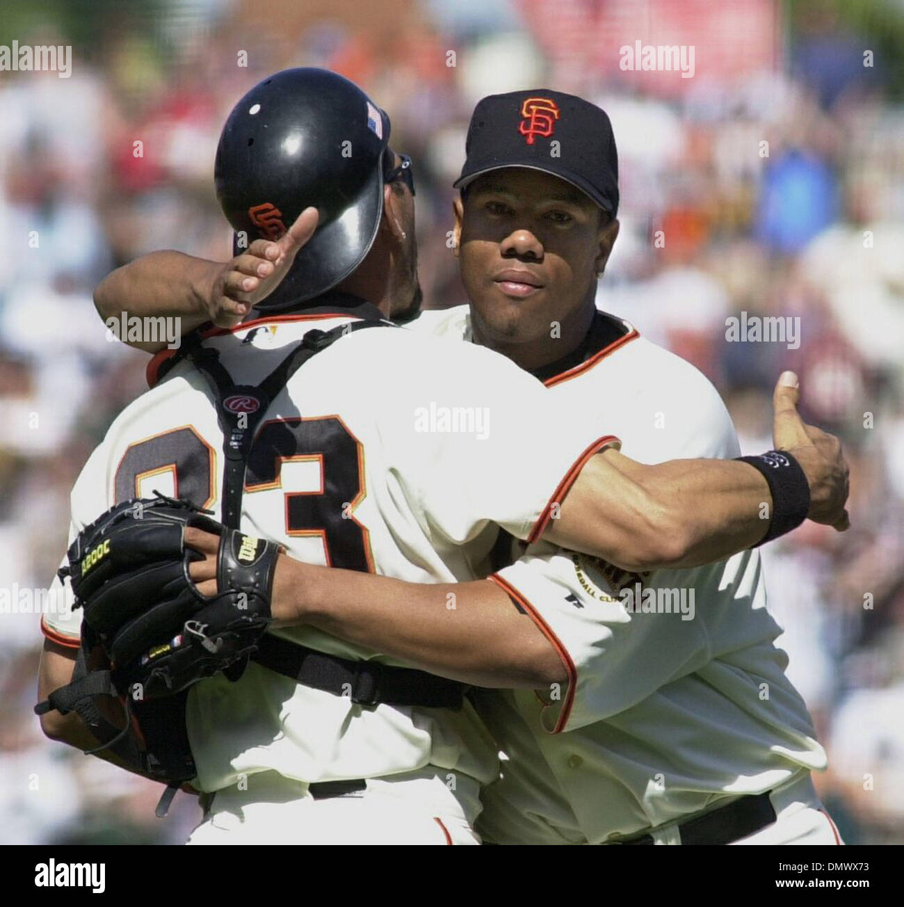 Apr 07, 2002; San Francisco, CA, USA; Giants pitcher Livan Hernandez