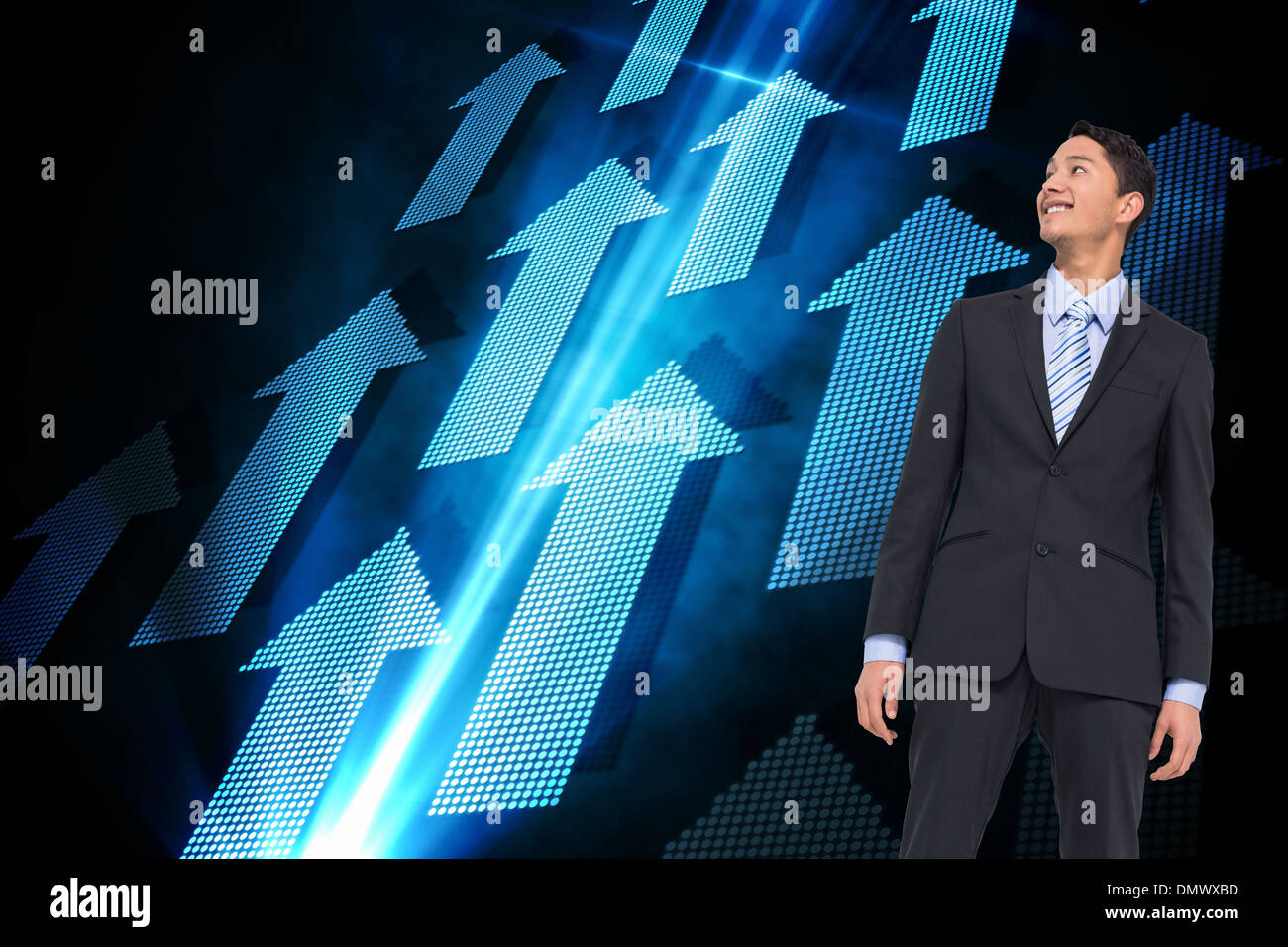 Composite image of smiling asian businessman Stock Photo - Alamy
