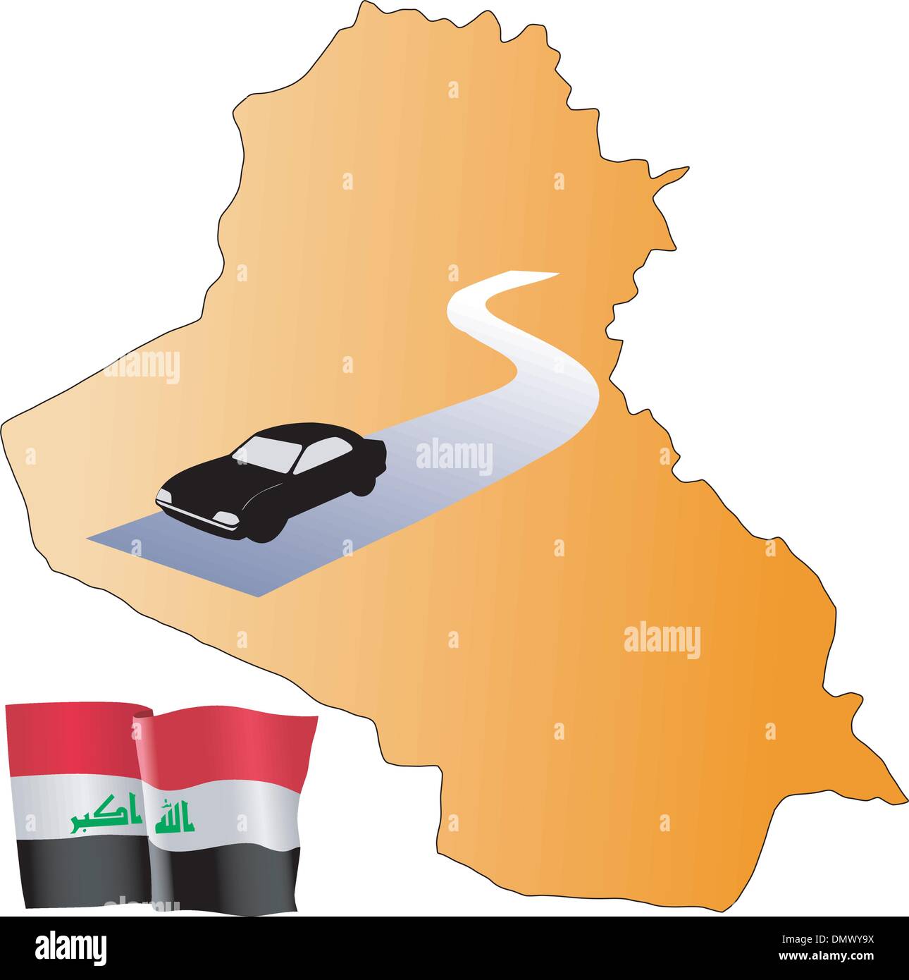 roads of Iraq Stock Vector