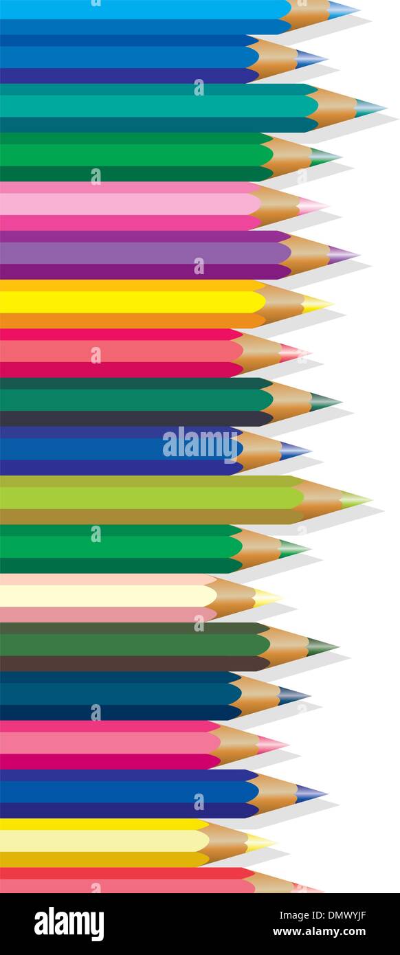 vector coloured pencils Stock Vector