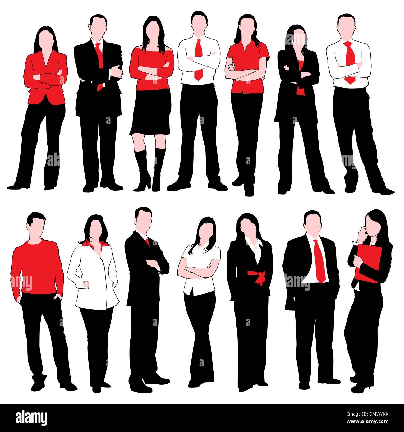 Business People Silhouettes Set Stock Vector Image & Art - Alamy